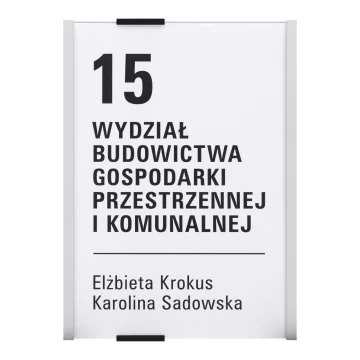 Tabliczka przydrzwiowa MIYOX - aluminium - wym. 149x210mm - TAB651