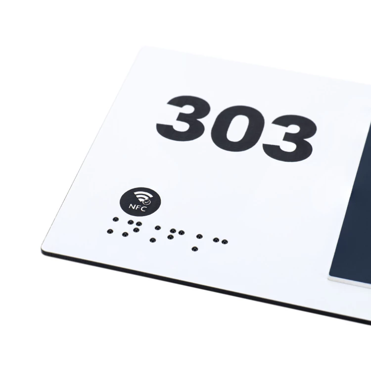 Tabliczka z NFC i pismem Braille'a - wym. 200x84mm - TAB629