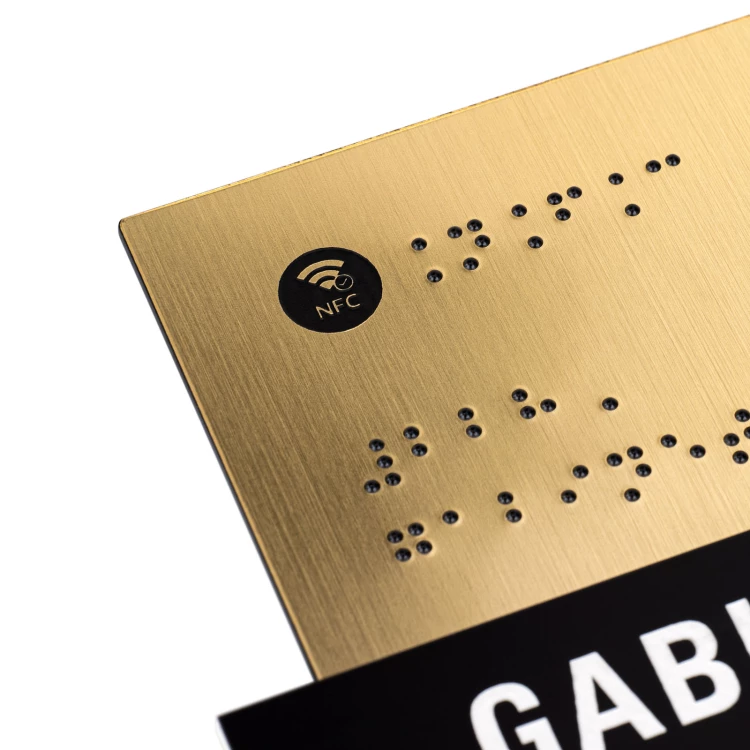 Tabliczka z NFC i pismem Braille'a - wym. 200x100mm - TAB623