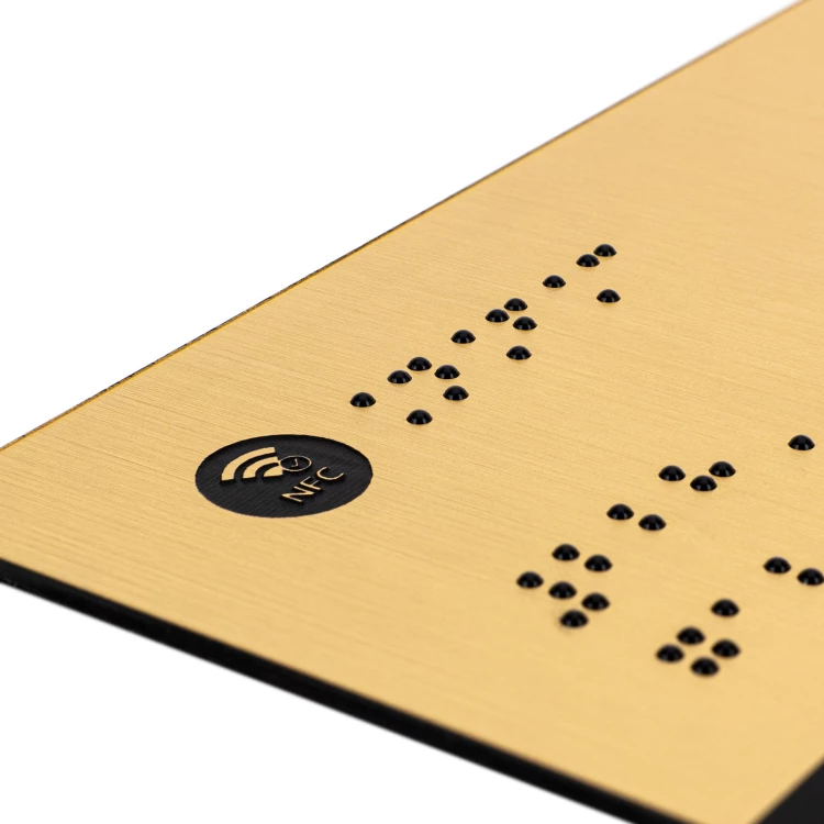 Tabliczka z NFC i pismem Braille'a - wym. 200x100mm - TAB623