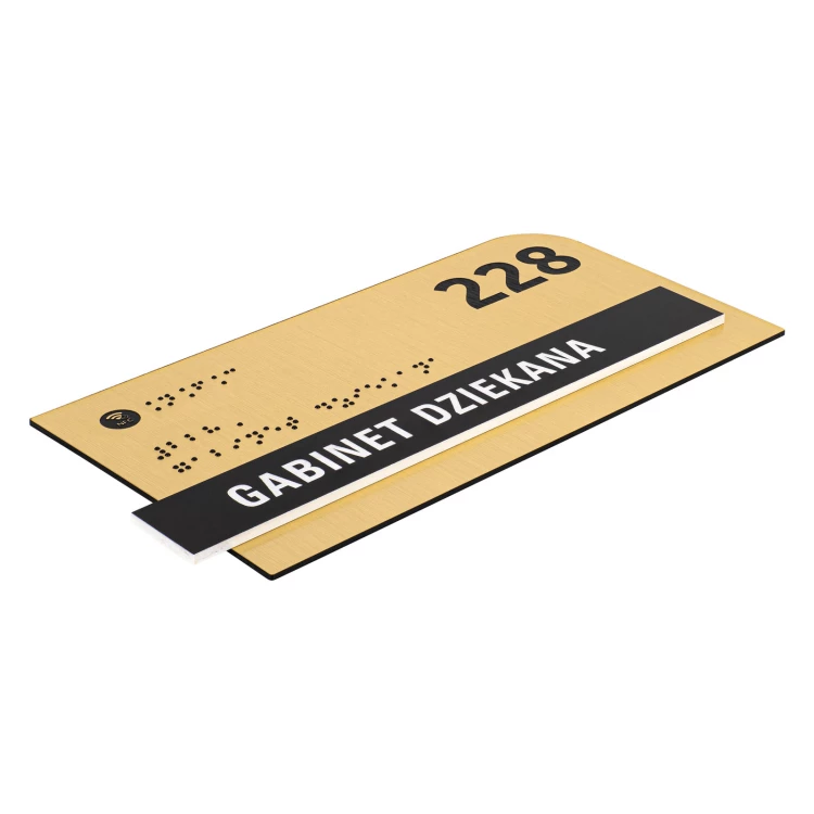 Tabliczka z NFC i pismem Braille'a - wym. 200x100mm - TAB623