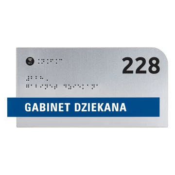 Tabliczka z NFC i pismem Braille'a - wym. 200x100mm - TAB625