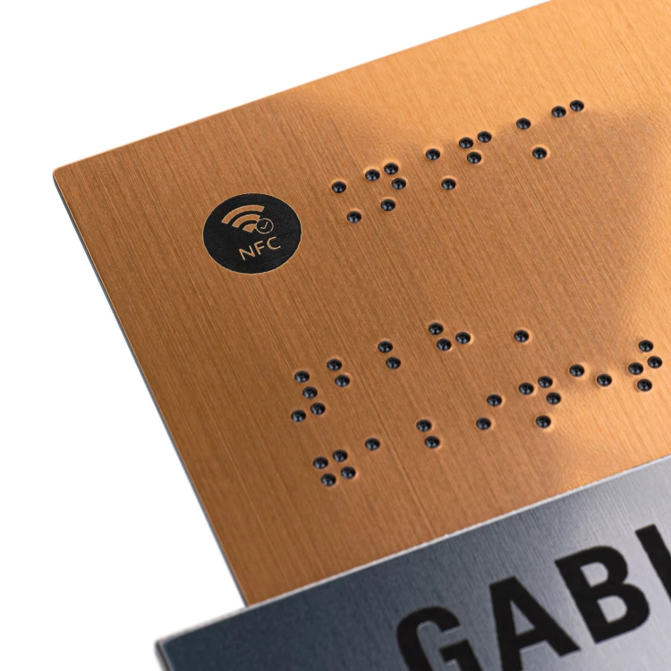 Tabliczka z NFC i pismem Braille'a - wym. 200x100mm - TAB624