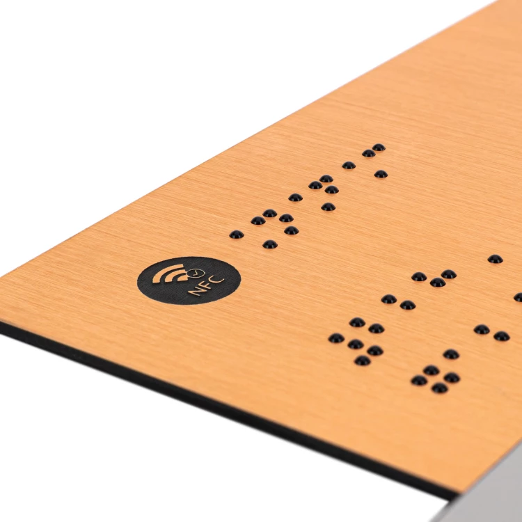 Tabliczka z NFC i pismem Braille'a - wym. 200x100mm - TAB624