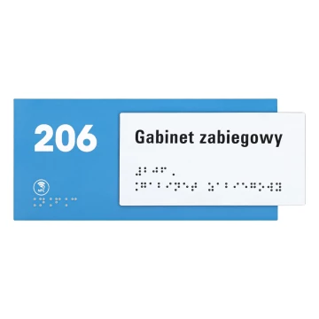 Tabliczka z NFC i pismem Braille'a - wym. 200x84mm - TAB628