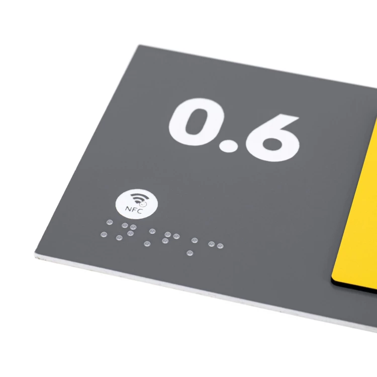 Tabliczka z NFC i pismem Braille'a - wym. 200x84mm - TAB626