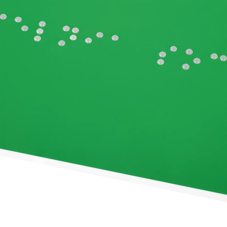 Tabliczka z pismem Braille'a - zielony laminat grawerski - wym. 350x200mm - TAB599