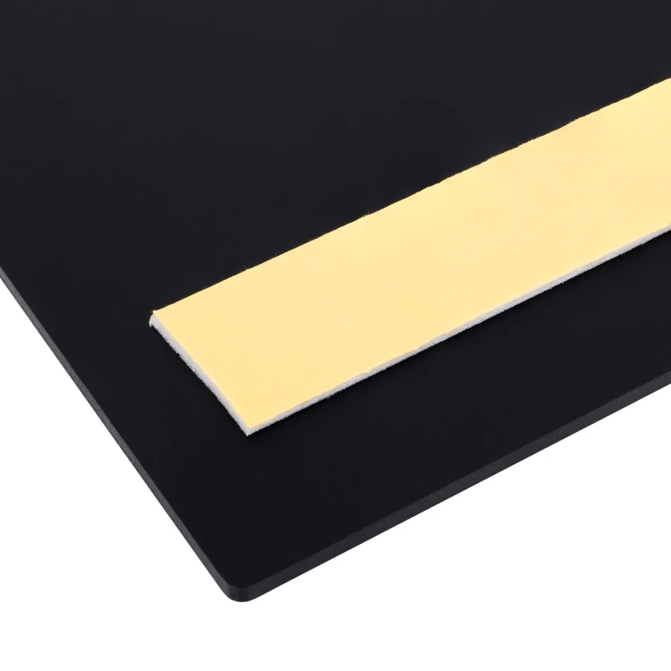 Tabliczka z pismem Braille'a - czarny matowy akryl i złote wypukłe litery - wym. 340x110mm - TAB605