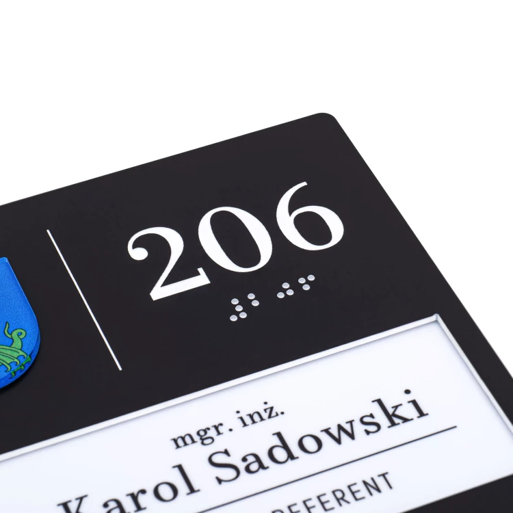 Tabliczka z wymienną treścią i pismem Braille'a - wym. 130x130mm - TAB630
