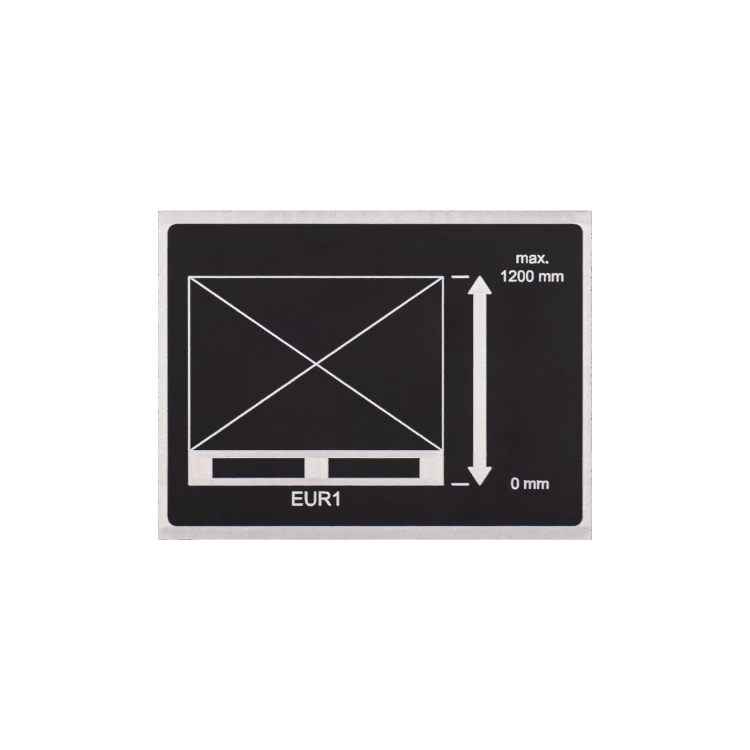 Tabliczka znamionowa z czarnego aluminium anodowanego - wym. 80x60mm - TZN053