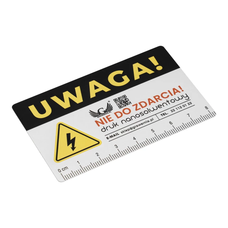 Wizytówka/Linijka reklamowa z aluminium - NANODRUK - TAN002