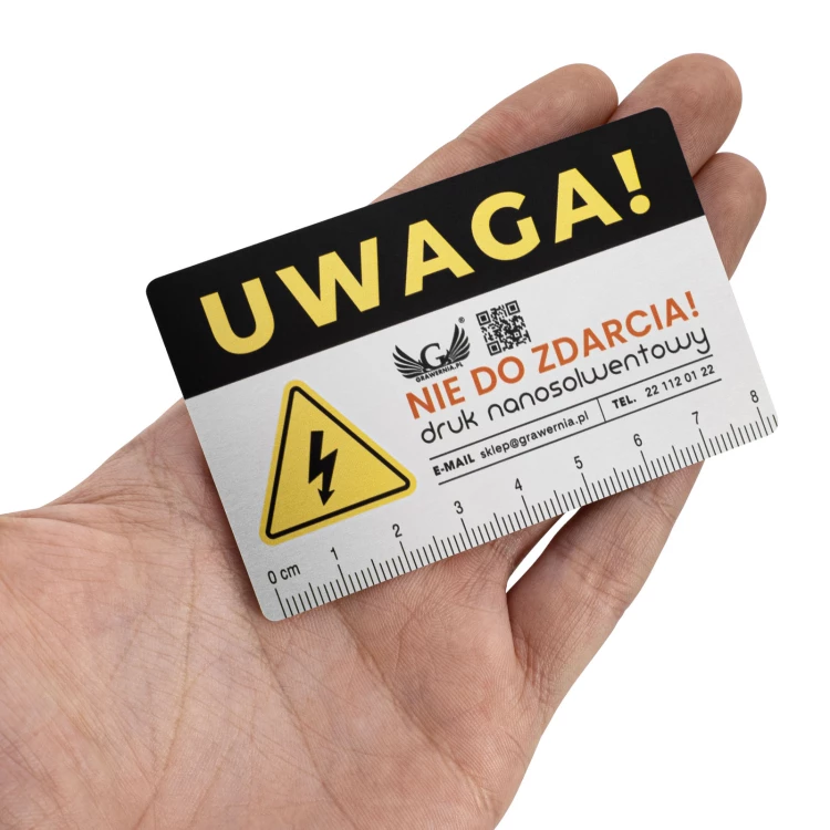 Wizytówka/Linijka reklamowa z aluminium - NANODRUK - TAN002
