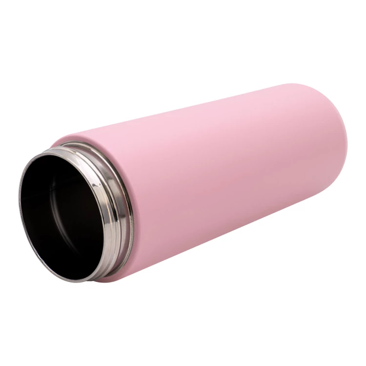 Termos ze stali nierdzewnej z grawerem - różowy - 600 ml - TRM012