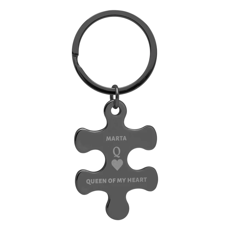 Zestaw dwóch breloków do kluczy Puzzle - prezent walentynkowy - wym. 34x85 mm - BRL039