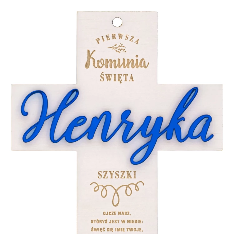 Pamiątka Pierwszej Komunii Świętej - Krzyż - KOM026