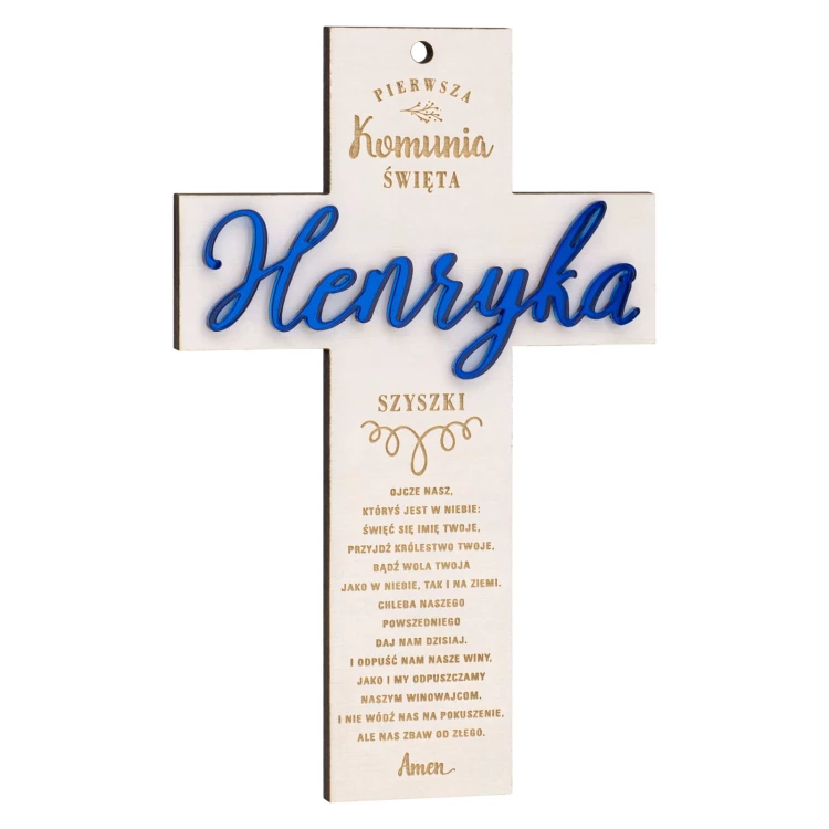 Pamiątka Pierwszej Komunii Świętej - Krzyż - KOM026