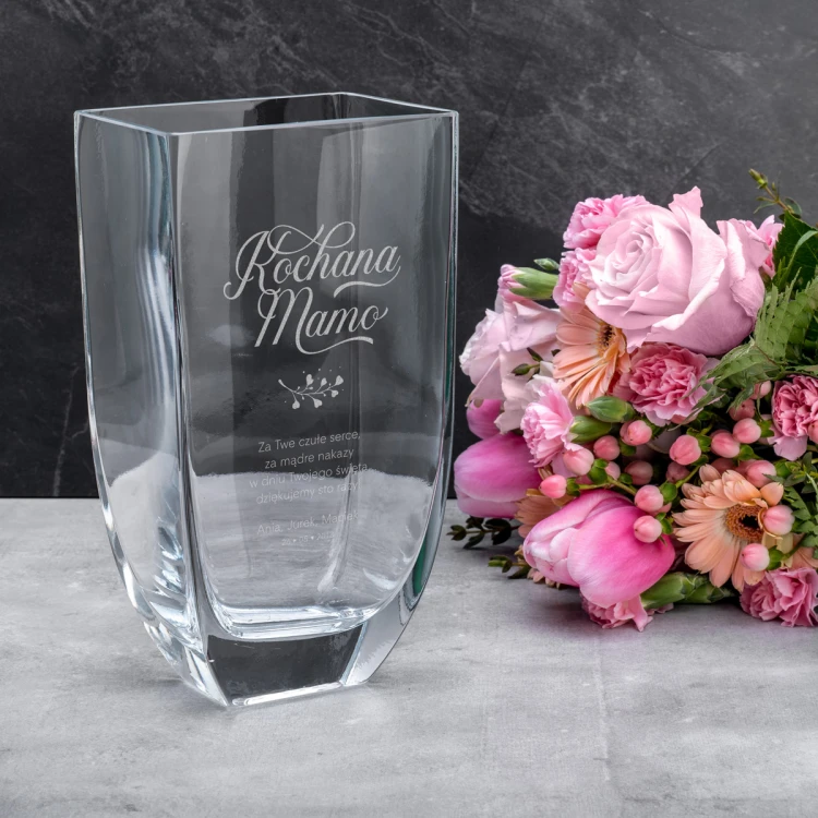 Wazon z grawerem - Flora - Dzień Mamy - WAZ008