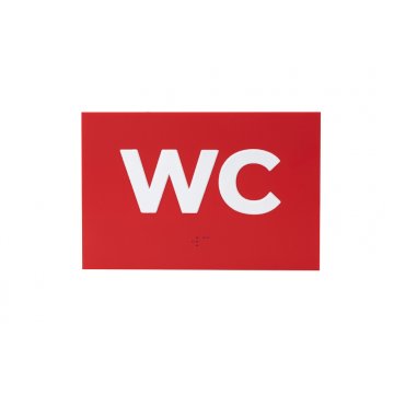 WC - ADA tabliczka z wypukłymi literami z pismem Braille'a - wym. 100x150mm - TAB278