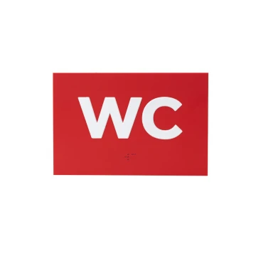 WC - ADA tabliczka z wypukłymi literami z pismem Braille'a - wym. 100x150mm - TAB278