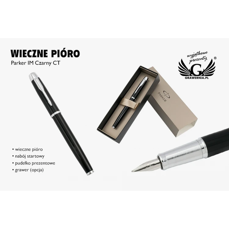 Wieczne Pióro PARKER IM Czarny CT - PAR022-P-SW