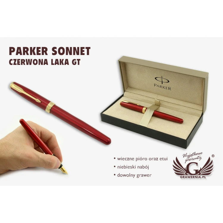 Wieczne Pióro PARKER SONNET Laka czerwień GT - PAR150-P-SW