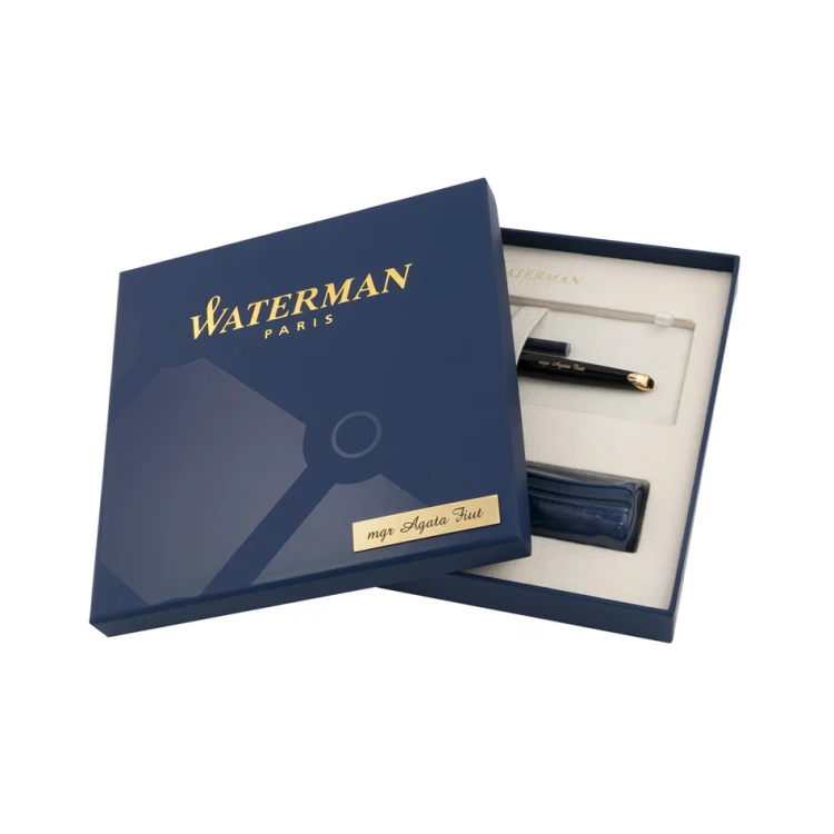 Wieczne Pióro WATERMAN Carene Deluxe Czarny GT zestaw z piórnikiem - WAT036