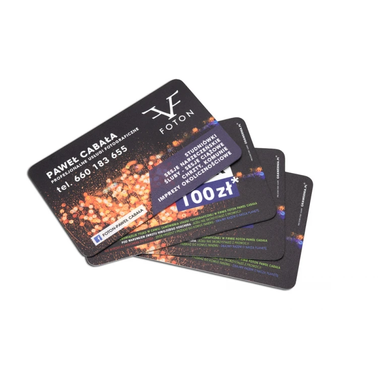 Karta plastikowa - tworzywo PCW 0,7mm - kolorowy druk UV - WZ037