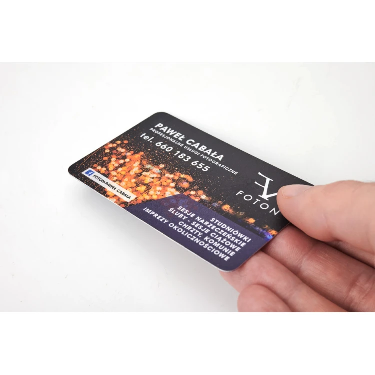 Karta plastikowa - tworzywo PCW 0,7mm - kolorowy druk UV - WZ037