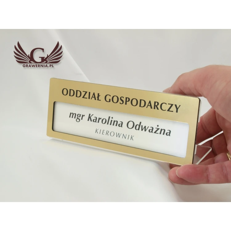 Wizytownik Exclusive Gold - 160x60mm - acryl model PR008