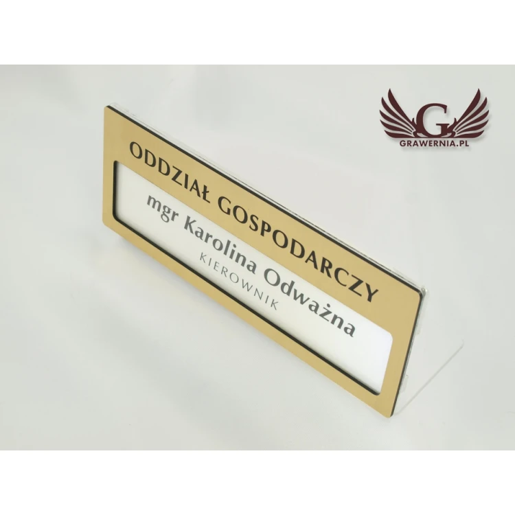 Wizytownik Exclusive Gold - 160x60mm - acryl model PR008
