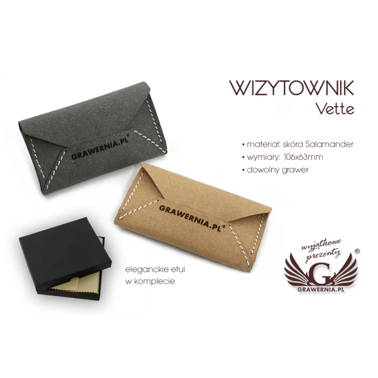 Wizytownik Vette z dowolnym grawerem - WZ021