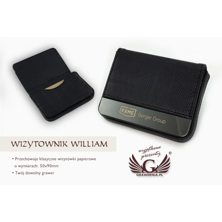 Wizytownik z grawerem - WILLIAM WZ009