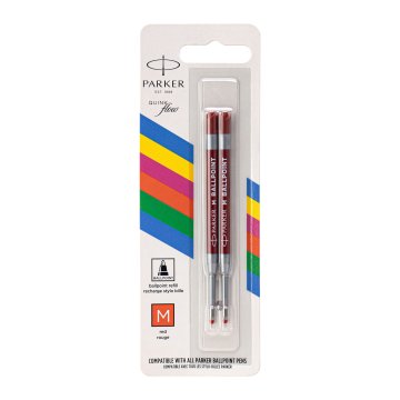 Wkład do długopisu Parker QUINKFLOW Economy - rozmiar M (medium) - czerwony tusz - WKP009