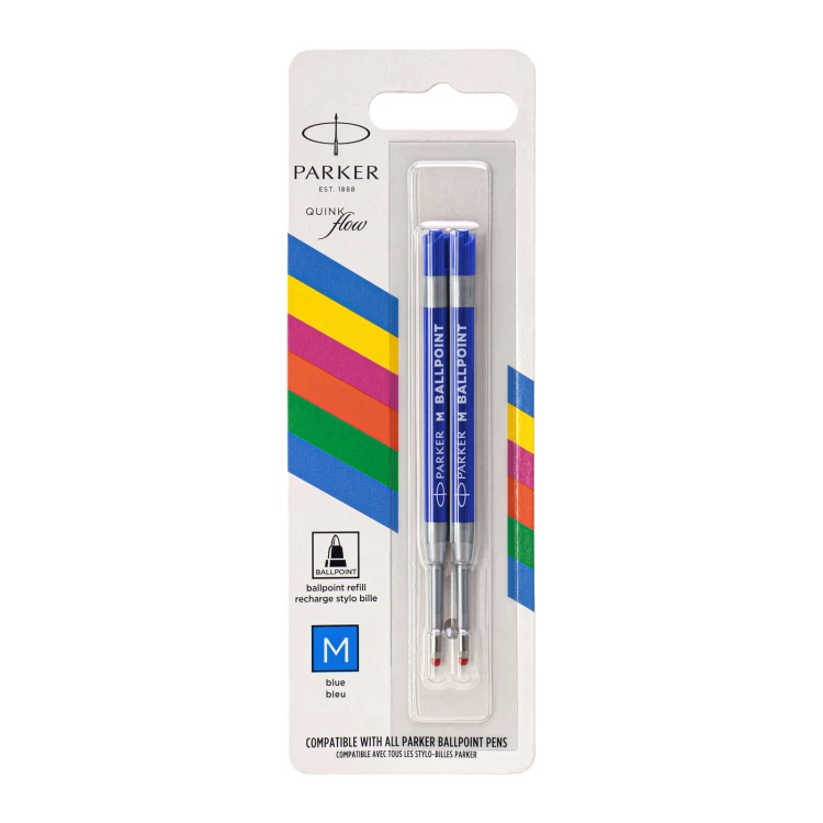 Wkład do długopisu Parker QUINKFLOW Economy - rozmiar M (medium) - niebieski tusz - WKP010