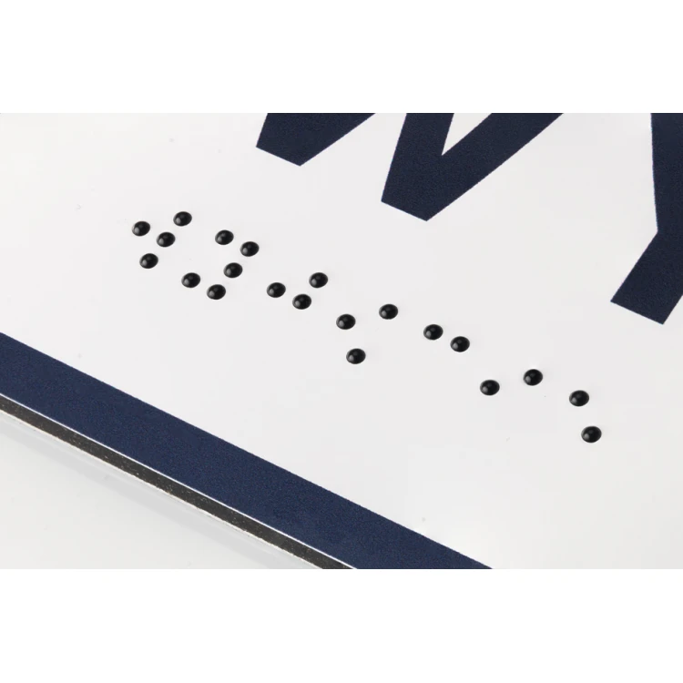 Wyjście - tabliczka kierunkowa z dibondu z pismem Braille'a - wym. 274x72mm - MONO - TAB280