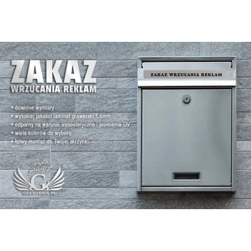 ZAKAZ WRZUCANIA REKLAM - różne wersje