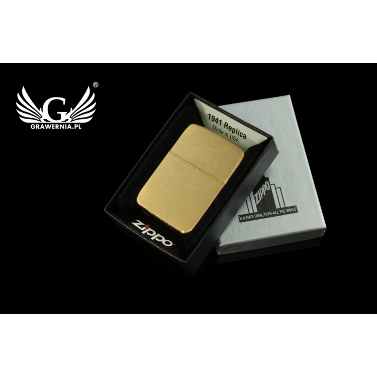 Zapalniczka ZIPPO 1941 Replica Brush Brass Vintaged - ZIP055