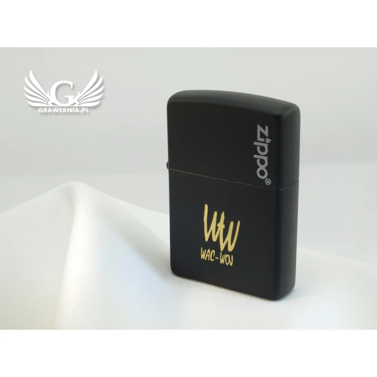 Zapalniczka ZIPPO Black Matte Logo - ZIP056