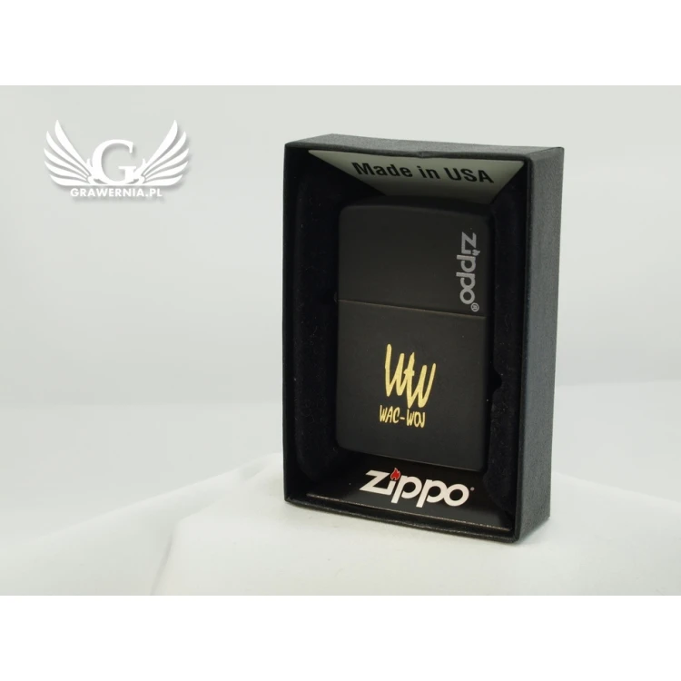 Zapalniczka ZIPPO Black Matte Logo - ZIP056