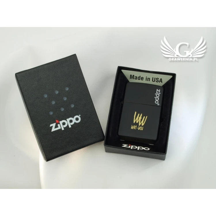 Zapalniczka ZIPPO Black Matte Logo - ZIP056