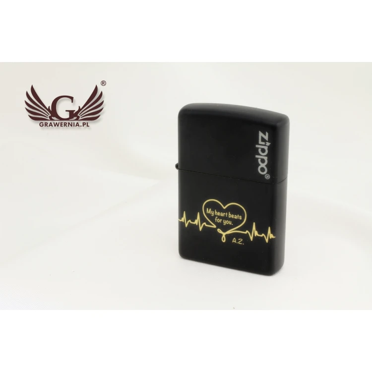 Zapalniczka ZIPPO Black Matte Logo - ZIP056