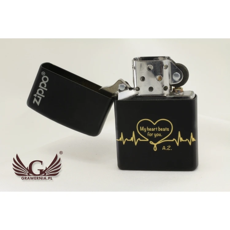 Zapalniczka ZIPPO Black Matte Logo - ZIP056