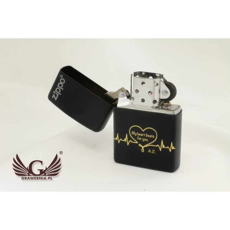 Zapalniczka ZIPPO Black Matte Logo - ZIP056