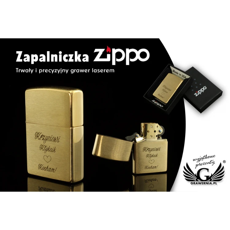 Zapalniczka Zippo Brushed Brass - ZIP053