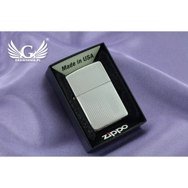 Zapalniczka ZIPPO Engine Turned High Polish Chrome - ZIP013