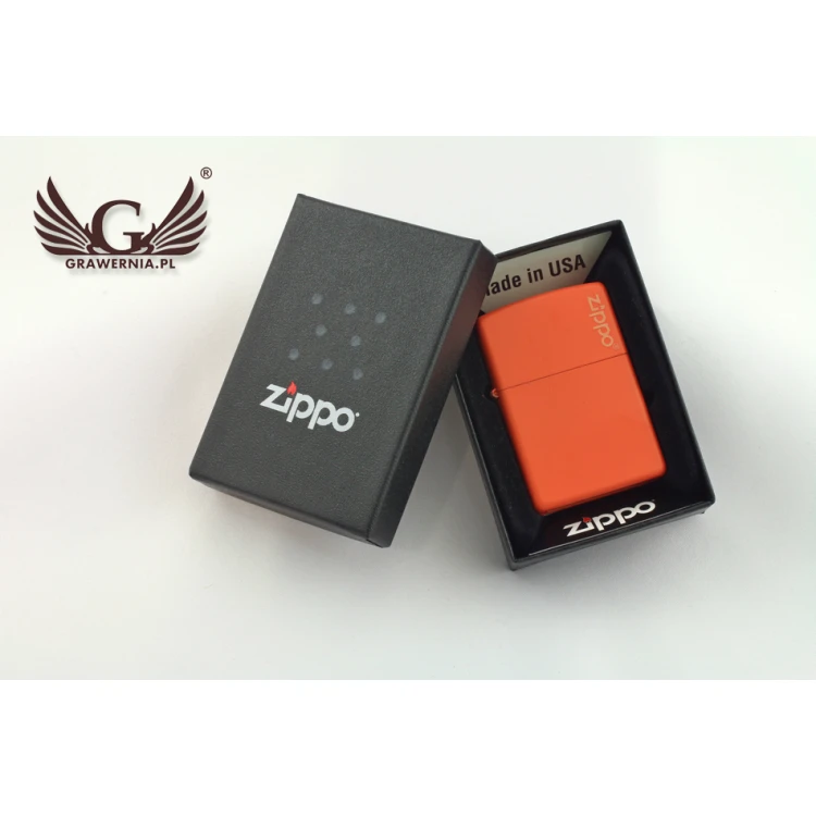 Zapalniczka ZIPPO Orange Matte Logo - ZIP035