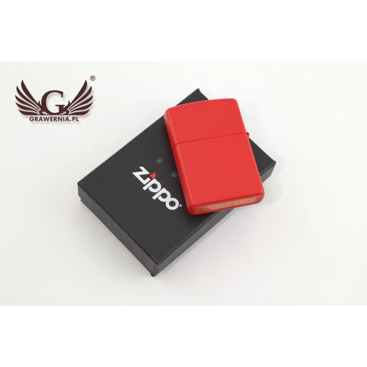 Zapalniczka ZIPPO Red Matte Logo - ZIP010