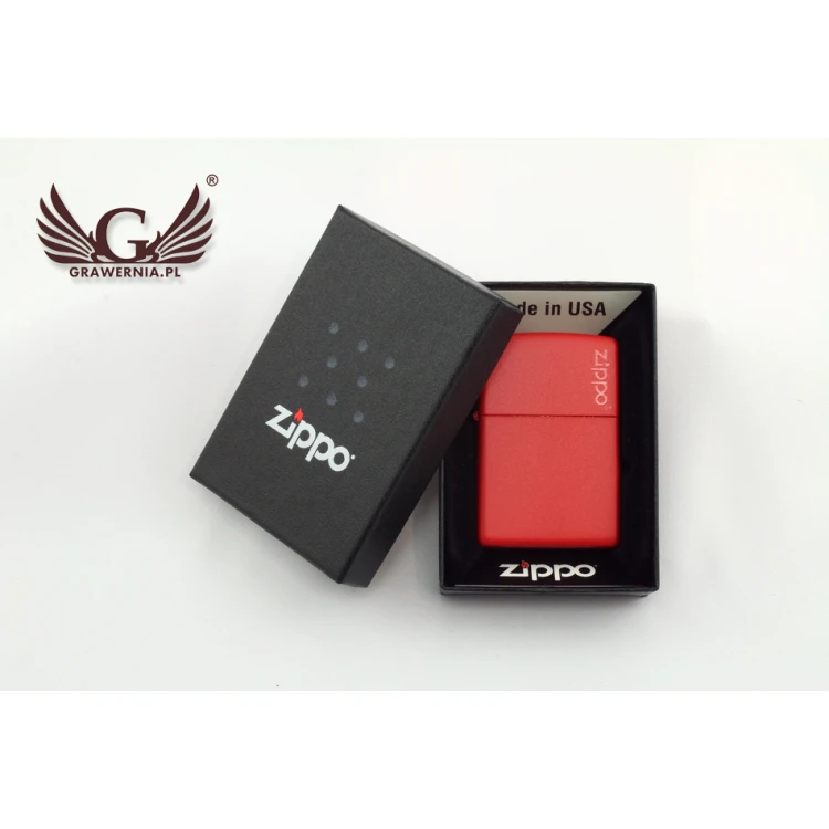 Zapalniczka ZIPPO Red Matte Logo - ZIP010