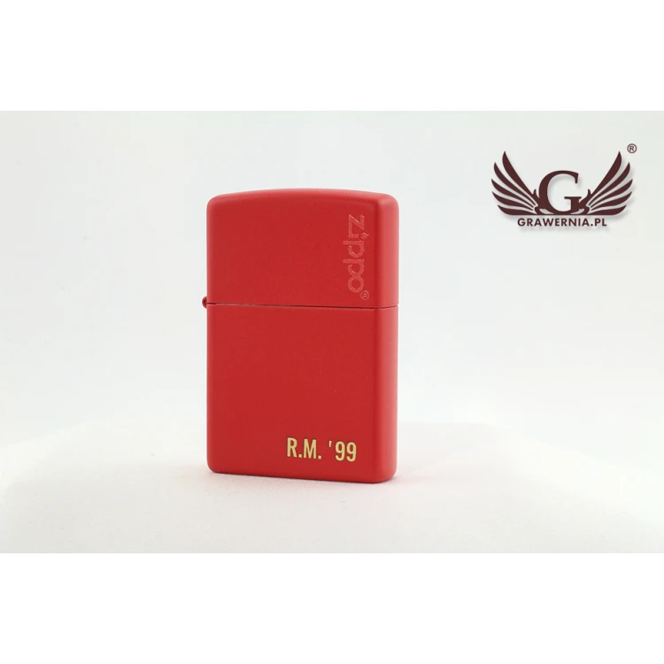 Zapalniczka ZIPPO Red Matte Logo - ZIP010
