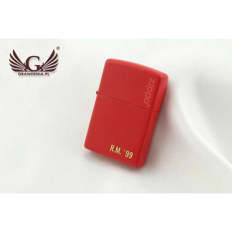 Zapalniczka ZIPPO Red Matte Logo - ZIP010